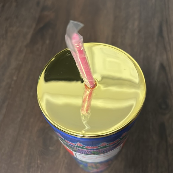 LILLY PULITZER 24oz TUMBLER WITH STRAW "HOW YOU LIKE ME PROWL" New - Picture 5 of 7